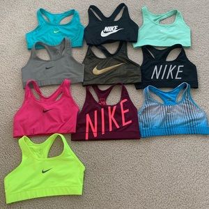 10 Nike sports bras size M